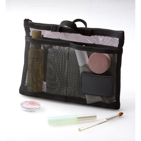 中身が見えるメッシュバッグインバッグ