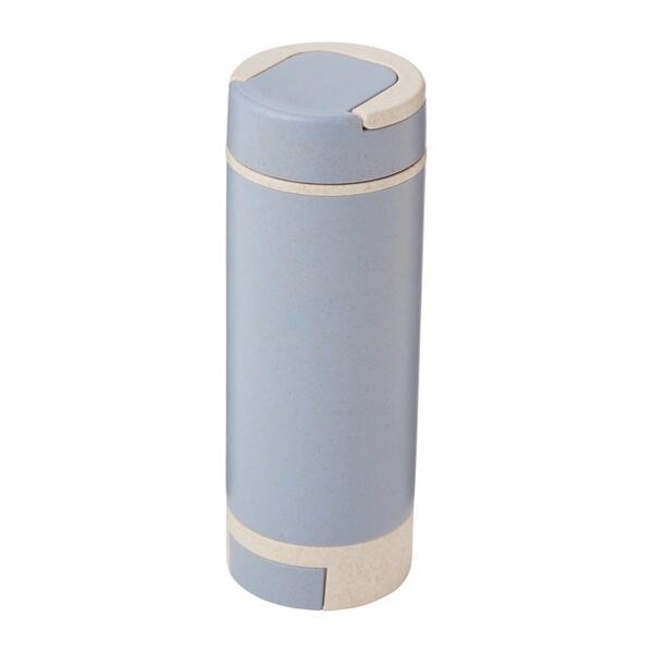 スマホスタンド付きバンブーボトル400ml(ブルー)