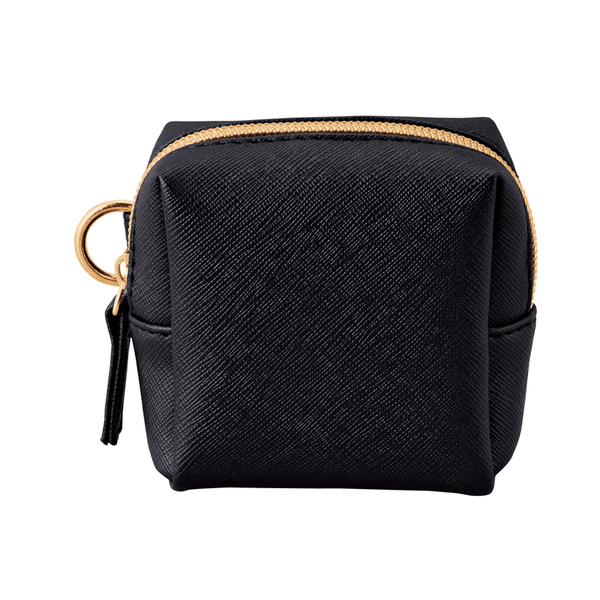 リングカラビナ付きスクエアポーチ(ブラック)