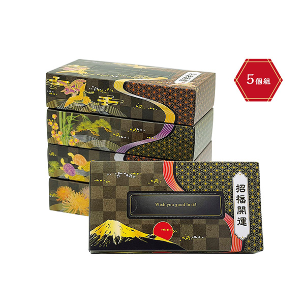 招福開運エコ寸BOXティッシュ100W5個組